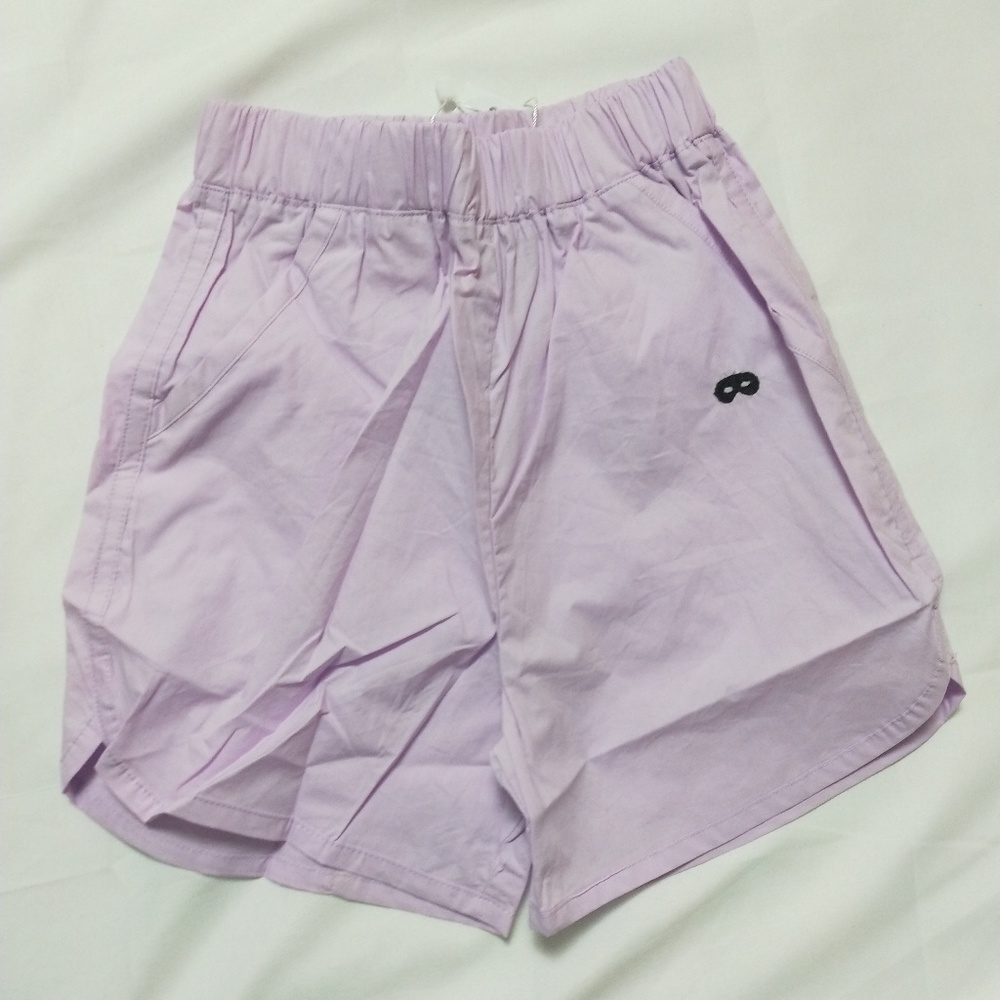 mask purple shorts woven
